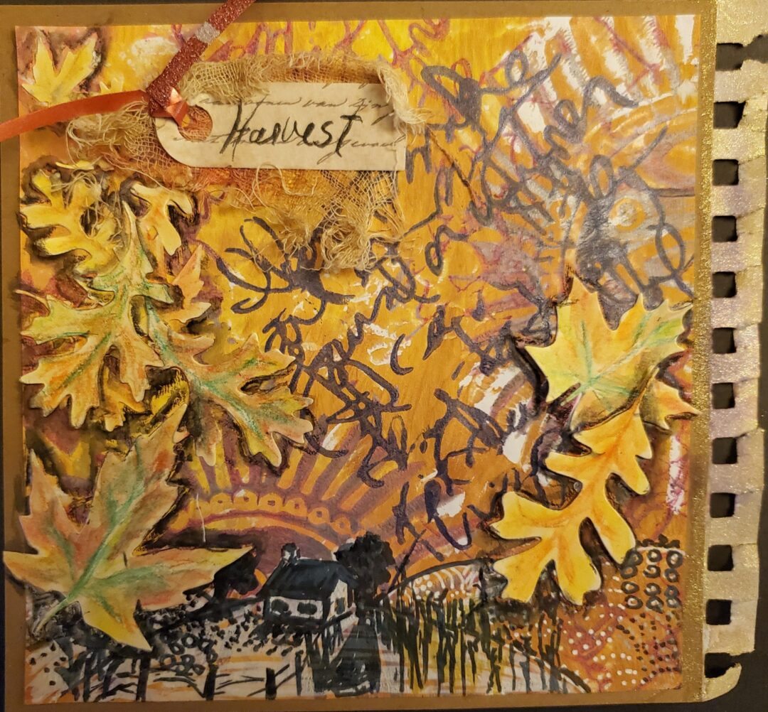 Harvest art journal page