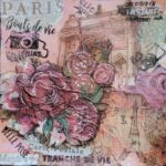 Travel themed art journal page