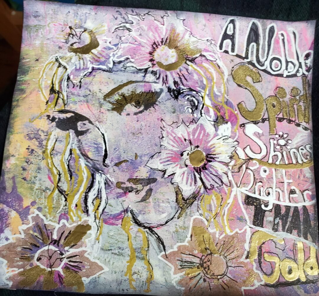 Purple and Gold journal page