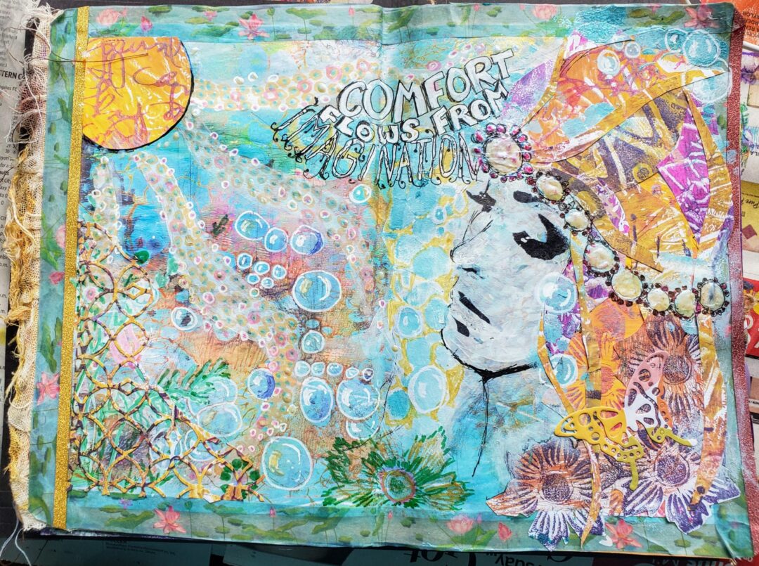 Comfort Zone Art Journalling Page