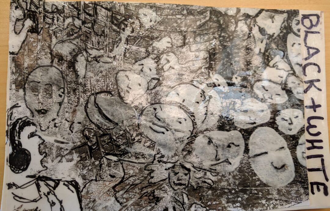 black and white group cards