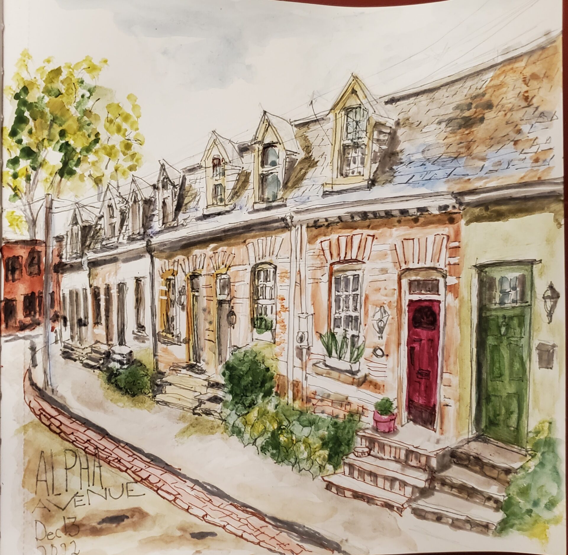 Cabbagetown brick rowhouses